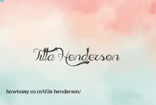 Tilla Henderson