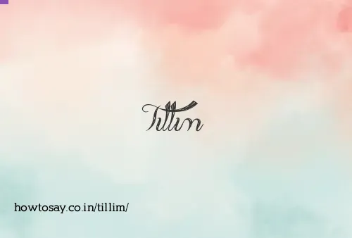 Tillim
