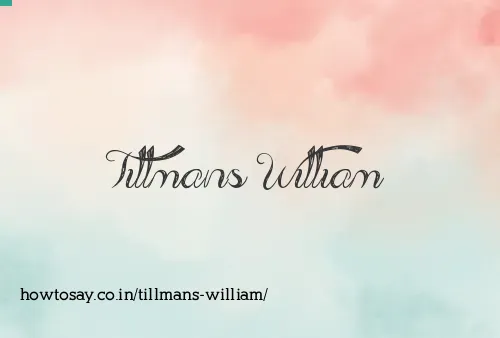Tillmans William