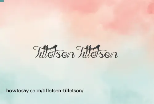 Tillotson Tillotson