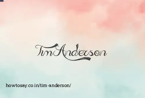 Tim Anderson