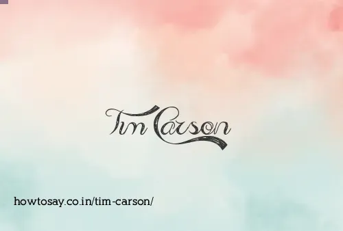 Tim Carson