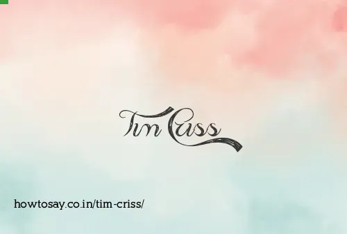 Tim Criss