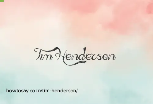 Tim Henderson