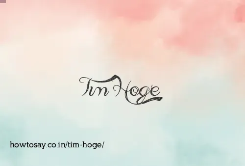Tim Hoge