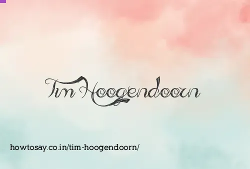 Tim Hoogendoorn