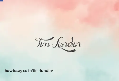 Tim Lundin
