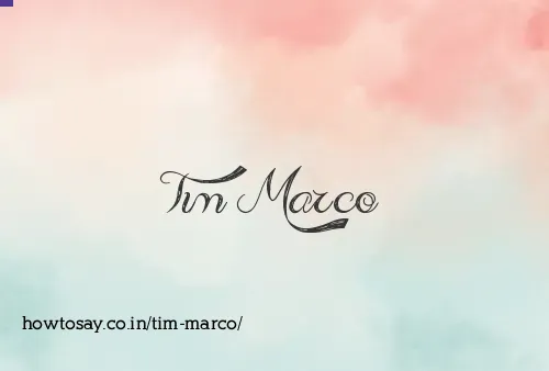 Tim Marco