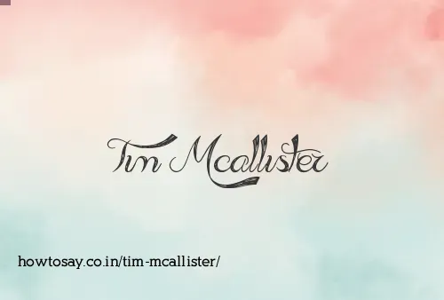 Tim Mcallister