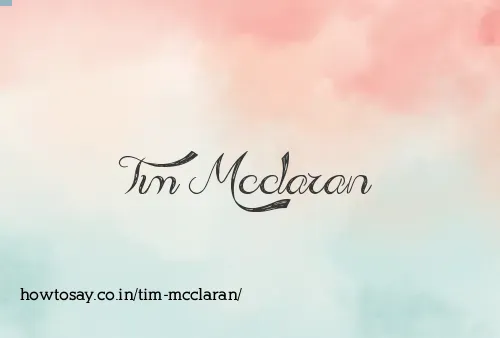 Tim Mcclaran