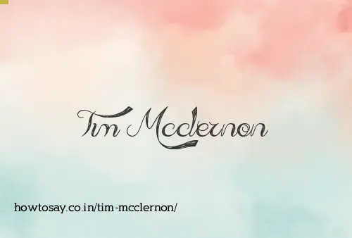 Tim Mcclernon