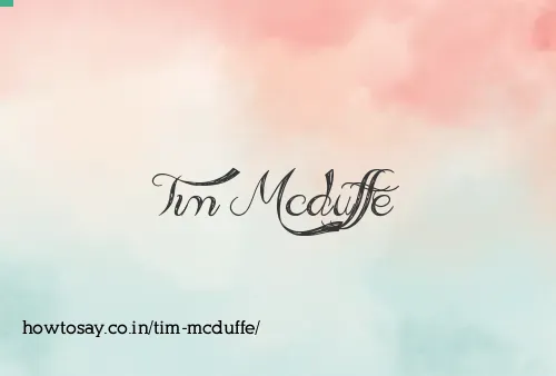 Tim Mcduffe