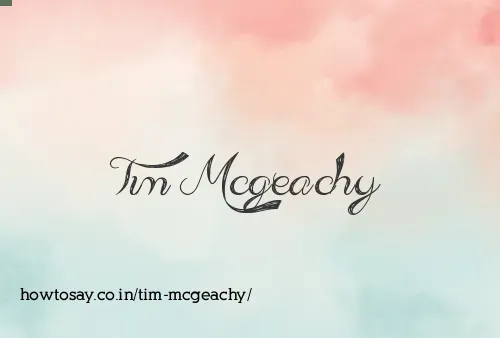Tim Mcgeachy