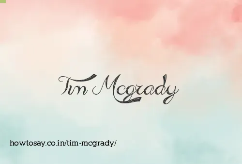 Tim Mcgrady