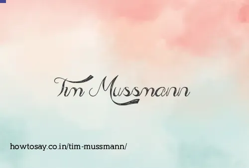 Tim Mussmann