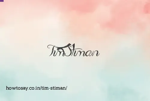 Tim Stiman