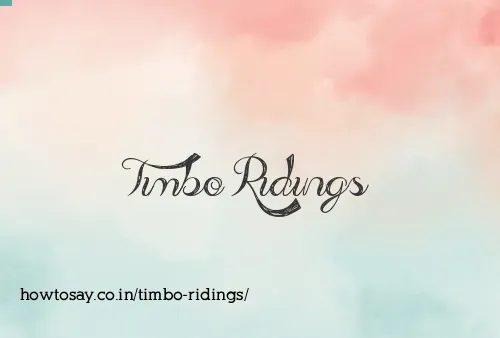 Timbo Ridings