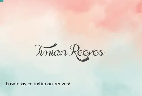Timian Reeves