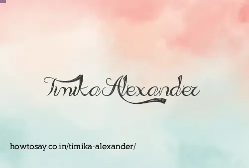 Timika Alexander