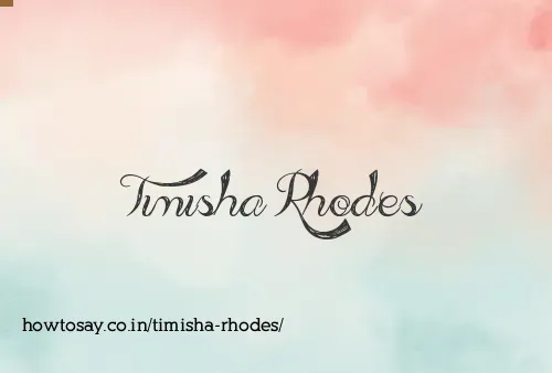 Timisha Rhodes