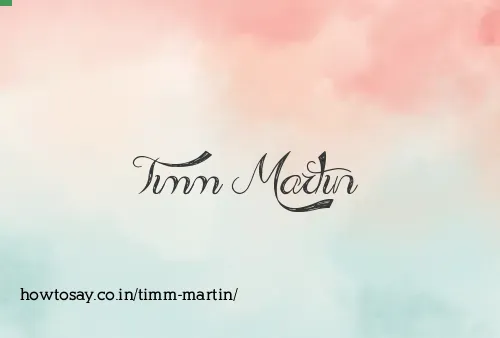 Timm Martin