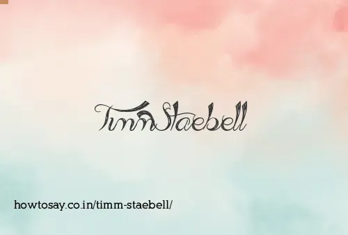 Timm Staebell