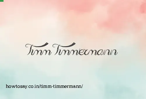 Timm Timmermann