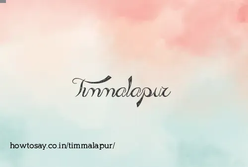 Timmalapur