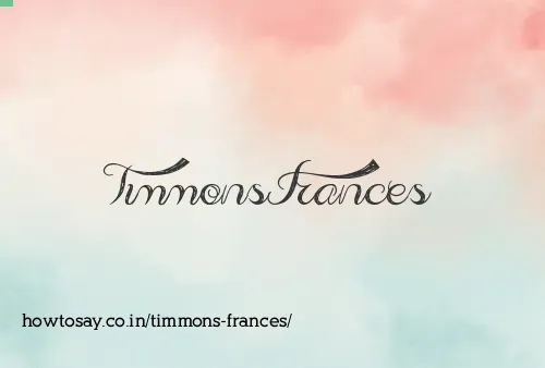 Timmons Frances