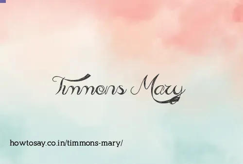 Timmons Mary