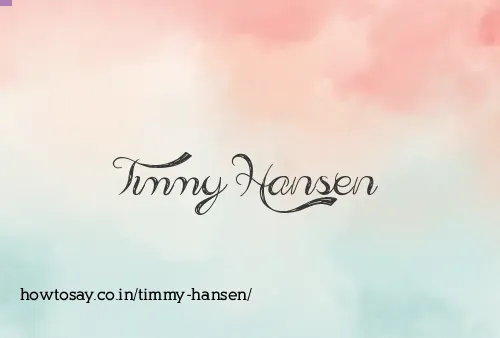 Timmy Hansen