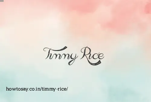 Timmy Rice