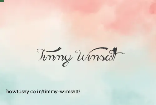 Timmy Wimsatt