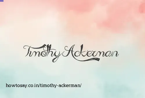 Timothy Ackerman