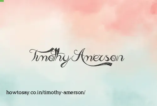 Timothy Amerson