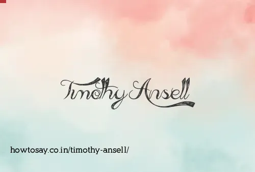 Timothy Ansell