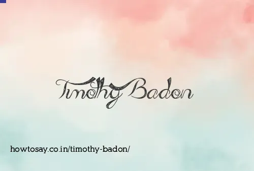 Timothy Badon
