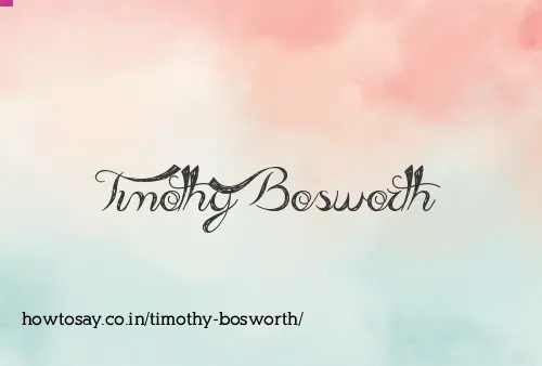 Timothy Bosworth