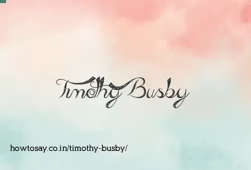 Timothy Busby
