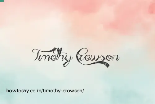 Timothy Crowson