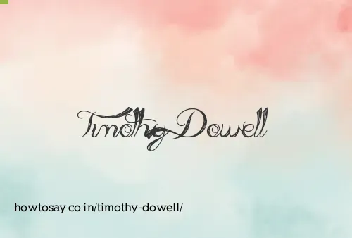 Timothy Dowell