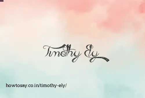 Timothy Ely