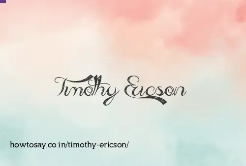 Timothy Ericson