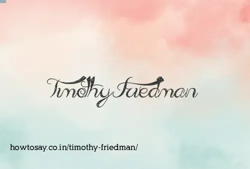 Timothy Friedman