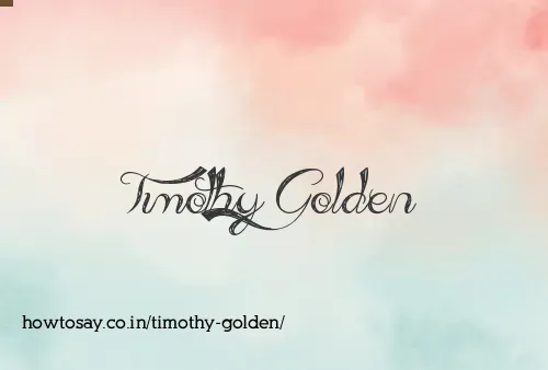 Timothy Golden