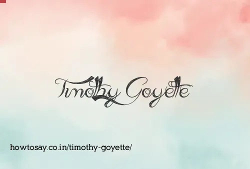 Timothy Goyette