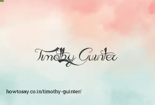 Timothy Guinter