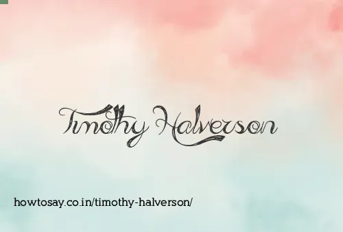Timothy Halverson