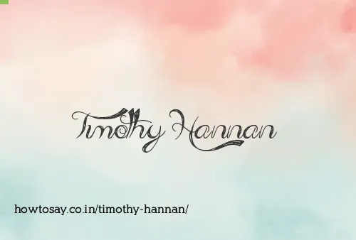 Timothy Hannan