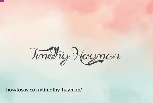 Timothy Hayman